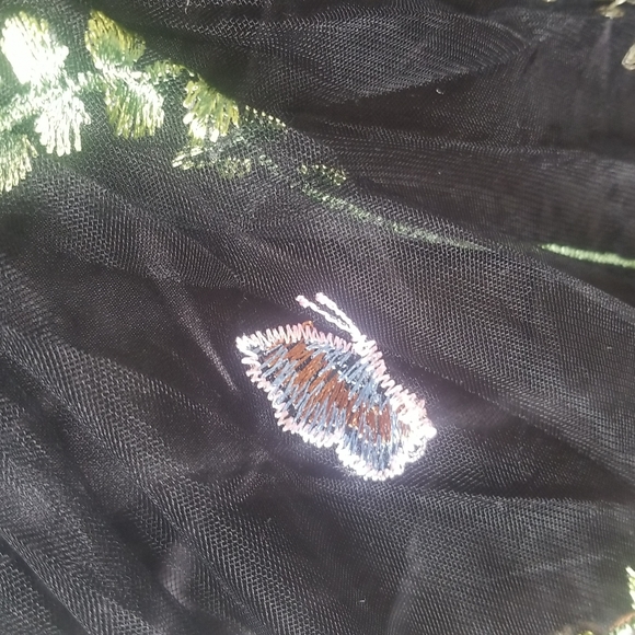 💙Black sheer embroidered dress - Picture 14 of 16